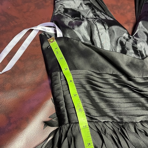 JS Collections black halter feather formal dress 2 - Picture 16 of 16